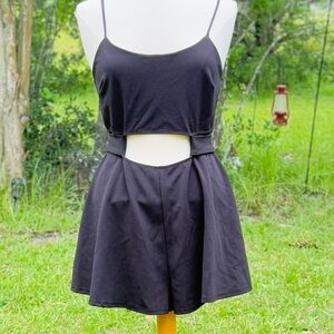 Reckless Hearts Black Cutout Romper Size XL